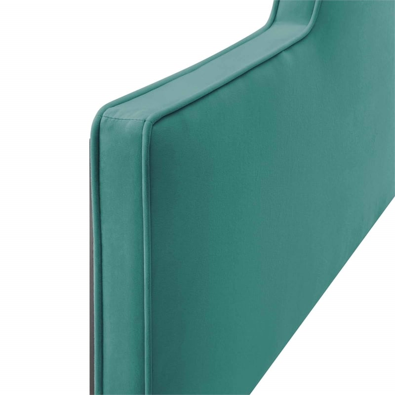 Modway Dawn King/California King Performance Velvet Headboard in Teal Green