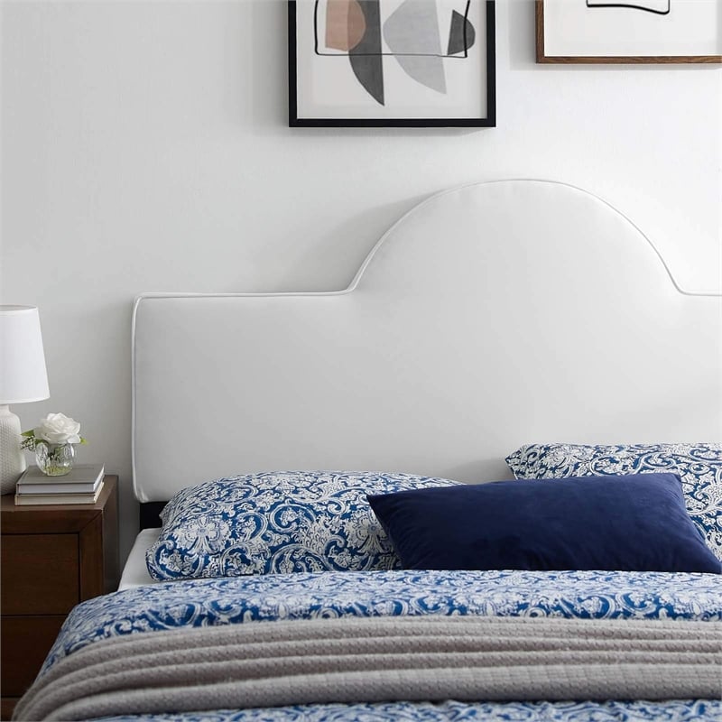 Modway Dawn King/California King Performance Velvet Headboard in White