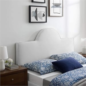 Modway Dawn King/California King Performance Velvet Headboard in White