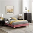 Modway Sutton Full Modern Performance Velvet Bed Frame in Dusty Rose