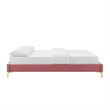 Modway Sutton King Modern Performance Velvet Bed Frame in Dusty Rose