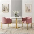 Modway Savour Modern Tufted Velvet Accent Chairs in Dusty Rose Pink (Set of 2)