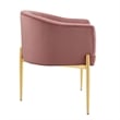 Modway Savour Modern Tufted Velvet Accent Chairs in Dusty Rose Pink (Set of 2)