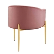 Modway Savour Modern Tufted Velvet Accent Chairs in Dusty Rose Pink (Set of 2)