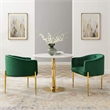 Modway Savour Modern Tufted Velvet Accent Chairs in Emerald Green (Set of 2)