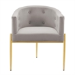 Modway Savour Modern Tufted Velvet Accent Chairs in Light Gray (Set of 2)