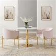 Modway Savour Modern Tufted Velvet Accent Chairs in Pink (Set of 2)