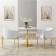 Modway Savour Modern Tufted Velvet Accent Chairs in White (Set of 2)