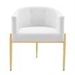 Modway Savour Modern Tufted Velvet Accent Chairs in White (Set of 2)