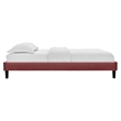 Modway Reign Twin Performance Velvet Platform Bed Frame in Dusty Rose