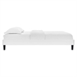 Modway Reign Queen Performance Velvet Platform Bed Frame in White