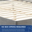 Modway Sidney Cane Rattan and Wood Full Platform Bed with Splayed Legs in Gray