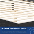 Modway Kelsea Cane Rattan and Wood Full Platform Bed with Splayed Legs in Black