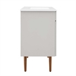 Modway Harvest Wood Bathroom Vanity with Two Spacious Drawers in Gray/White