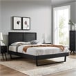 Modway Marlee Wood Frame Queen Platform Bed with Angular Frame in Black