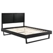 Modway Marlee Wood Frame Queen Platform Bed with Angular Frame in Black