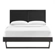 Modway Marlee Wood Frame Queen Platform Bed with Angular Frame in Black