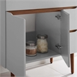 Modway Harvest Modern Wood Bathroom Vanity Cabinet in Gray/Walnut