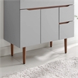 Modway Harvest Modern Wood Bathroom Vanity Cabinet in Gray/Walnut
