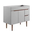 Modway Harvest Modern Wood Bathroom Vanity Cabinet in Gray/Walnut