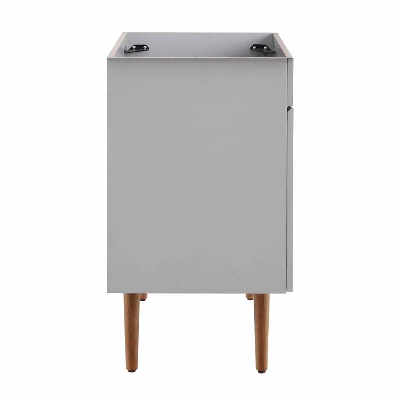 Modway Harvest Modern Wood Bathroom Vanity Cabinet in Gray/Walnut