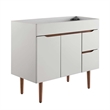 Modway Harvest Modern Wood Bathroom Vanity Cabinet in Gray/Walnut
