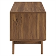 Modway Envision Wood & Vinyl Record Display Stand in Walnut & White