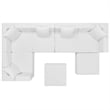 Modway Saybrook 7-Piece Patio Fabric Upholstered Sectional Sofa in White