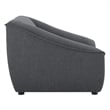 Modway Comprise 2-Piece Modern Fabric Living Room Set in Charcoal