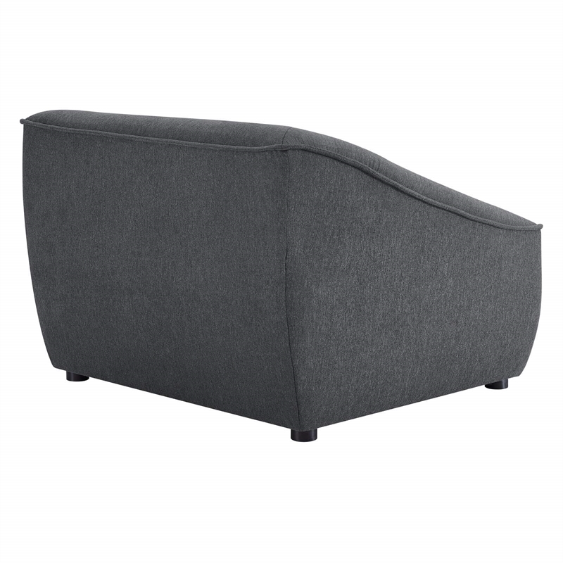 Modway Comprise 2-Piece Modern Fabric Living Room Set in Charcoal
