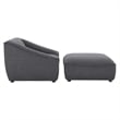 Modway Comprise 2-Piece Modern Fabric Living Room Set in Charcoal