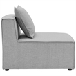Modway Saybrook 10-Piece Patio Fabric Upholstered Sectional Sofa in Gray