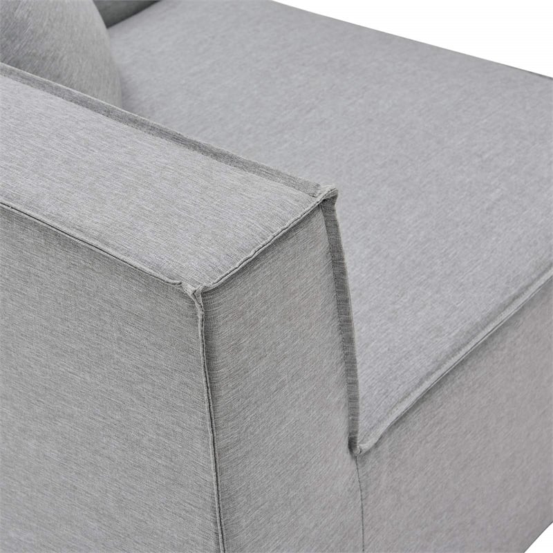 Modway Saybrook 10-Piece Patio Fabric Upholstered Sectional Sofa in Gray
