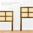 Modway Luana Cane Rattan and Rubberwood Full Headboard in Walnut