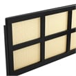 Modway Luana Cane Rattan and Rubberwood Queen Headboard in Black