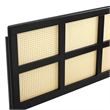 Modway Luana Cane Rattan and Rubberwood King Headboard in Black
