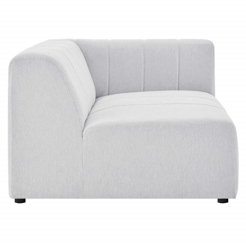 Modway Bartlett Polyester Fabric Upholstered Right Arm Chair in Ivory