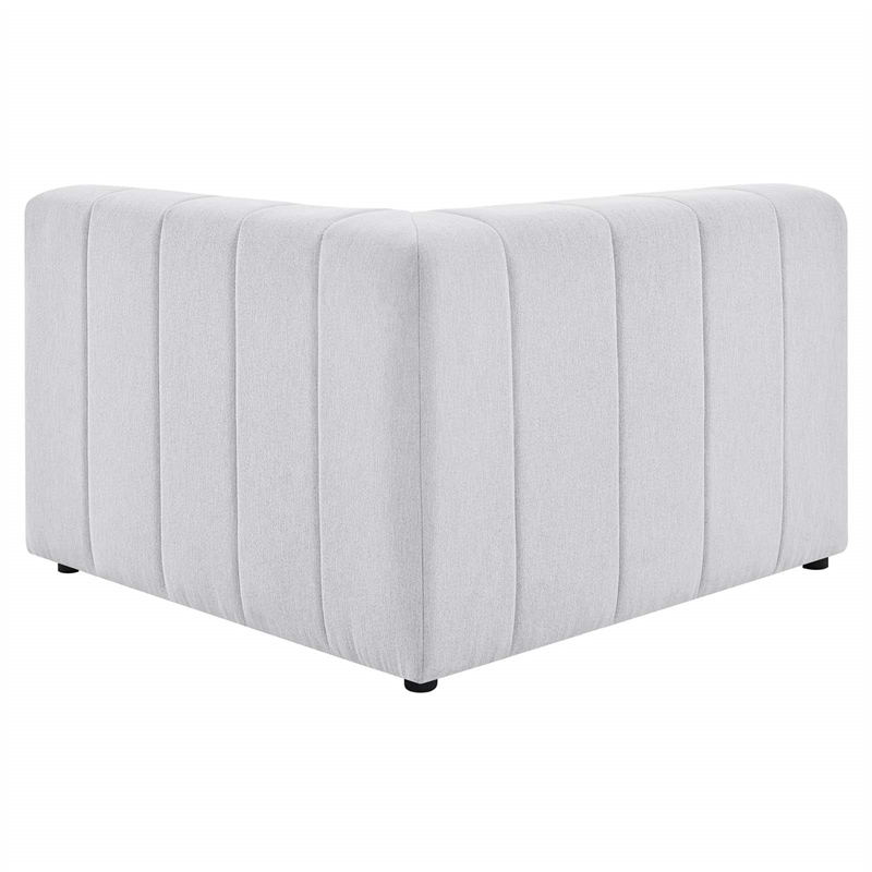 Modway Bartlett Polyester Fabric Upholstered Right Arm Chair in Ivory