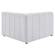 Modway Bartlett Polyester Fabric Upholstered Right Arm Chair in Ivory
