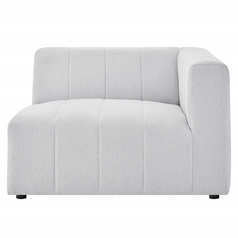 Modway Bartlett Polyester Fabric Upholstered Right Arm Chair in Ivory