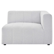 Modway Bartlett Polyester Fabric Upholstered Right Arm Chair in Ivory
