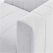 Modway Bartlett Polyester Fabric Upholstered Right Arm Chair in Ivory