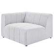 Modway Bartlett Polyester Fabric Upholstered Left Arm Chair in Ivory