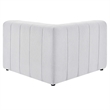 Modway Bartlett Polyester Fabric Upholstered Left Arm Chair in Ivory