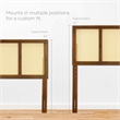 Modway Delmare Cane Rattan and Rubberwood Full Headboard in Walnut