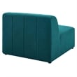 Modway Bartlett Polyester Fabric Upholstered Armless Chair in Teal Blue