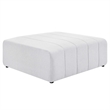 Modway Bartlett Modern Upholstered Polyester Fabric Ottoman in Ivory
