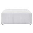 Modway Bartlett Modern Upholstered Polyester Fabric Ottoman in Ivory