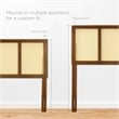 Modway Delmare Cane Rattan and Rubberwood King Headboard in Walnut