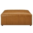 Modway Bartlett Modern Upholstered Faux Leather Ottoman in Tan